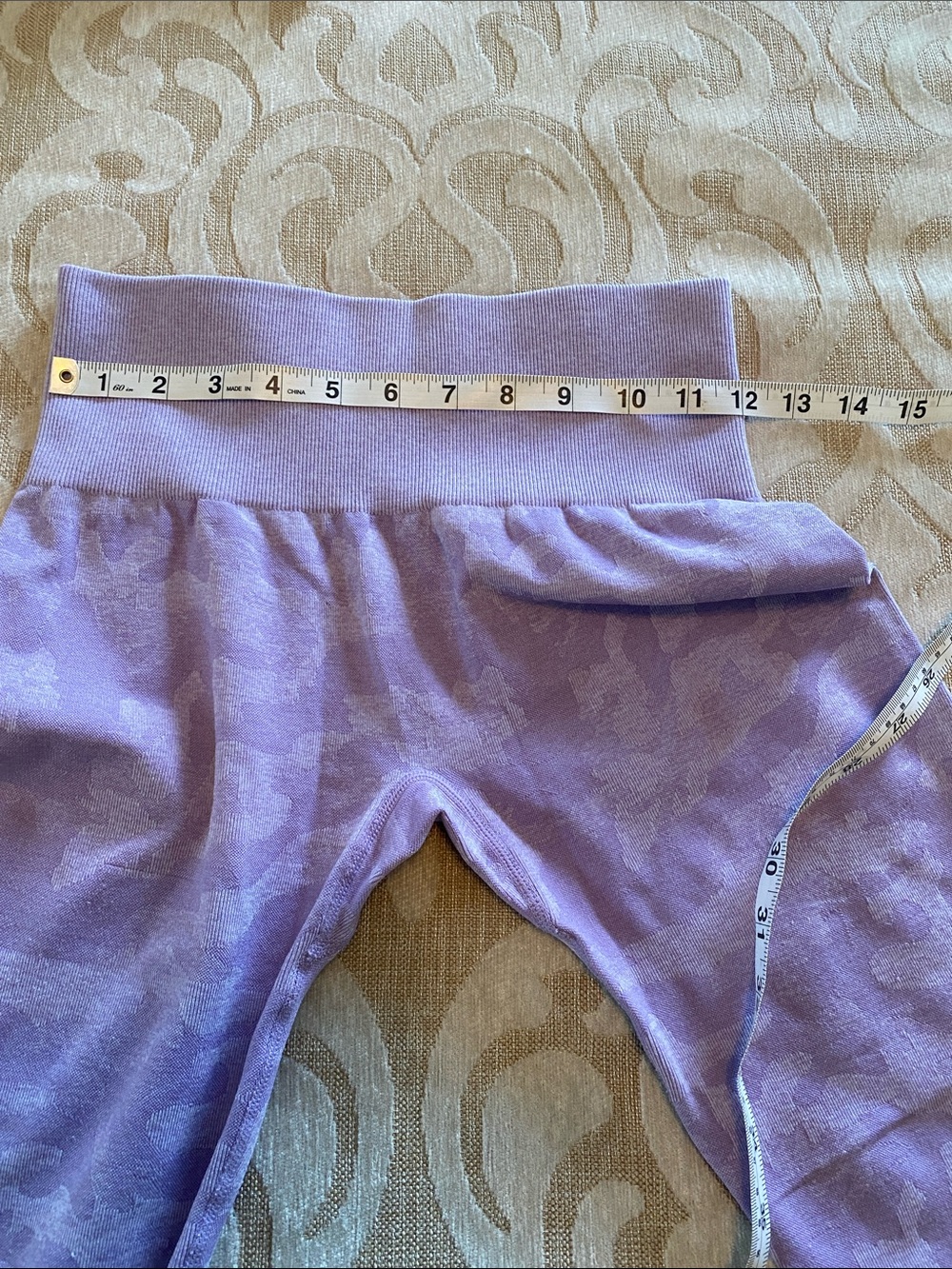 NVGTN Lavender Camo Seamless Leggings Size S High Rise Gym Yoga - Picture 4 of 11